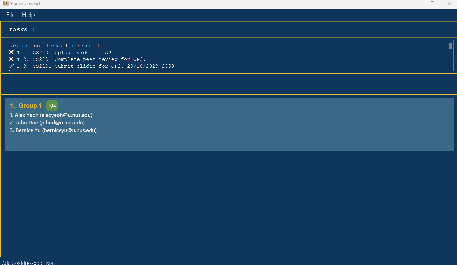 sample result for 'tasks'
